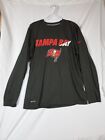 Tampa Bay Buccaneers Gray Black Nike Dri Fit Long Sleeve Athletic Shirt Mens XL