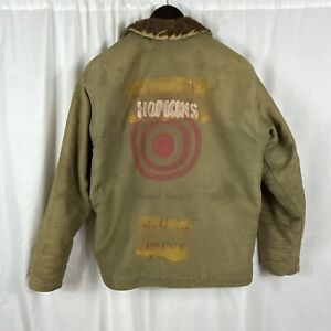 Original WWII Painted N-1 Deck Jacket Midnight Runner w/ Najavo Beaded Flag