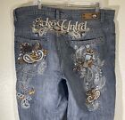 Vintage Ecko Unltd Jeans Mens Baggy Embroidered Japanese Denim Hip Hop 40x30 90s