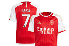 New Arsenal Saka #7 Red 2024 Home Youth Kids Soccer Uniform Mbappe Messi Ronaldo