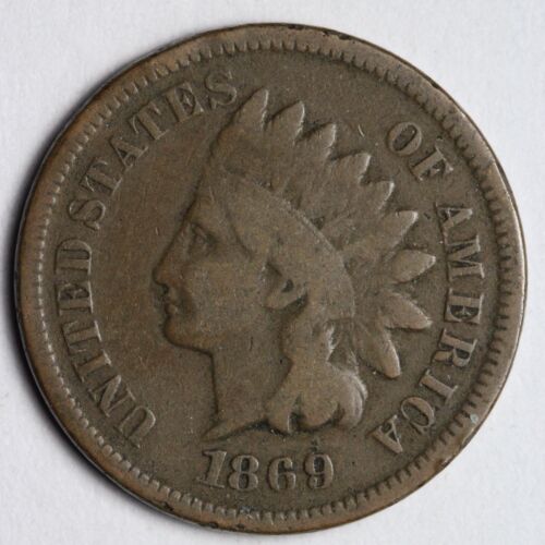 1869/9 Indian Head Cent Penny FINE E137 RCFM