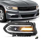 Passenger Side For 2015-2022 Dodge Charger Halogen W/LED DRL Projector Headlight (For: 2015 Dodge Charger)