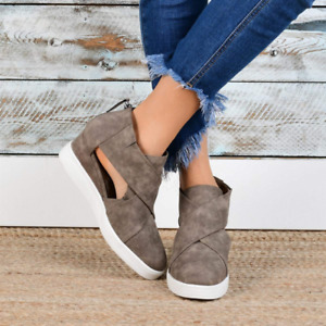 New Platform Sandals Women Summer Zip Back Shoes Ladies Wedge Heels Shoes Casual