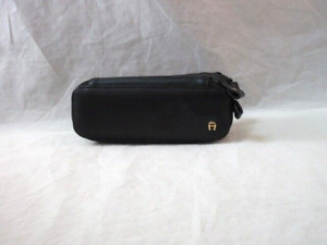 Etienne Aigner  Classic Personal Assets Black Leather Contact Lens Case NEW