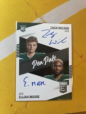 ZACH WILSON Elijah Moore Dual On Card Auto 2021 Rookie RC Jets Autograph