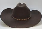 Justin Men's Plains 2X Brown Wool Felt Western Hat JF0242PLNS40 SIze 7 1/2