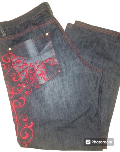 Vintage Coogi Jeans Men's 44x35 Y2K Embroidered Baggy Rap Wide Leg