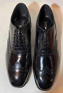 Florsheim Men's Lexington Wingtip Oxford Tie Lace Dress Shoes Black Leather