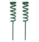 Fishing Rod  Pole Holder Insert Ground Spiral Metal Stand Support 2 Packs /Green