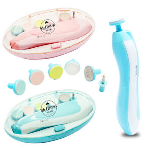 Electric Baby Nail File Trimmer/Manicure Toddler Toes Trim Nails Polish Care Set
