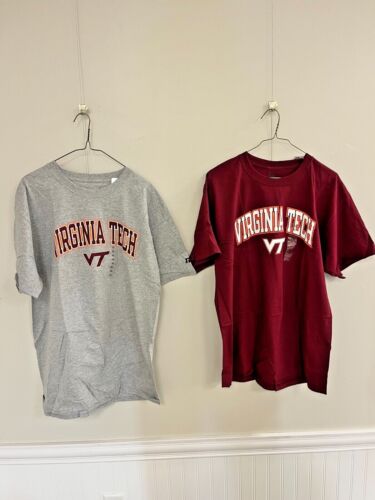 Virginia Tech Hokies T-Shirt Group Bundle Deal Grey and Chicago Maroon Large
