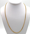 22K Yellow Gold 2 mm Curb Link Chain 23” Necklace 16.8 Grams