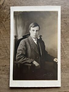1914 Portrait - Palmquist Studio, Milaca, MN Antique Real Photo Postcard RPPC