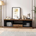 Modern Design TV stand with 2 Storage Cabinets and 1 Drawer