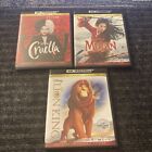 Cruella  + The Lion King (animated) + Mulan (Live Action  [4K UHD Disney Lot]