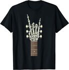 Rock On Skeleton Hand Guitar Rock & Roll Men Women Rock Band T-Shirt