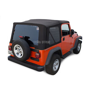 Jeep TJ Wrangler 2003-06 Replacement Soft Top, Tinted Windows, Black Sailcloth (For: Jeep Wrangler)
