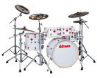 ddrum Hybrid 5 Player 5-pc Acoustic/Electric Drum Set - White Wrap - Open Box