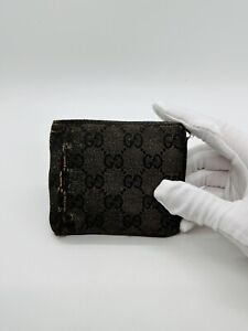 Gucci Bi Fold Wallet Men Brown Authentic