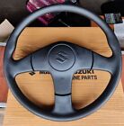 Steering Wheel With Horn Button Black Color Fit Suzuki Samurai SJ410 SJ413 Jimny (For: Suzuki Samurai)
