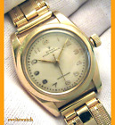 Vintage 40's Rolex Oyster Chronometer Bubbleback Original Dial Solid 14K Gold