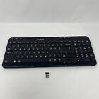 Logitech K360 Black Wireless Keyboard w/ USB Receiver Tested & Working