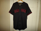 NWT Boston Red Sox Fanatics Men's Tall Size Black Short Sleeve Button-Up Jersey