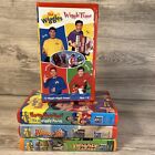 Wiggles VHS Lot of 4 Tapes Wiggle Time-Wiggly Safari-Wiggle Bay-Hoop-Dee-Doo!