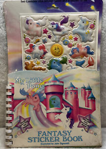 Vintage 80s My little Pony Fantasy Sticker Book and Puffy stickers! SEALED!