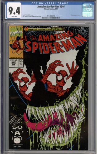 New ListingAmazing Spider-Man #346 CGC 9.4 NM Venom Cover and Appearance WHITE PAGES