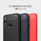 For Samsung Galaxy A10s / A20s Shockproof Carbon Fiber Slim Rubber Phone Case
