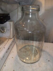 Vintage 1776 Glass 5 Gallon? Large Wide Mouth Glass Clear Carboy Jug Bottle Jar