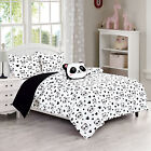 Black White Panda Love Kids Teens Bedding Girls Comforter Set Panda Throw Pillow