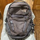 The North Face Surge Backpack Gray Rose Gold FlexVent Padded Travel Laptop Case