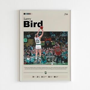 Larry Bird poster, Boston Celtics art, Basketball print, Bird Celtics Print