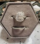 Helzberg Diamond Engagement (14k) And Wedding Ring Band (10k) Set