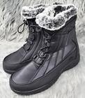 Totes Eve Women's Snow Boots Waterproof All Weather Winter Boot Black 8 M US