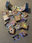 Tech Deck Ramps Lot Half Pipe Plus 16 Pieces With Stickers 18+