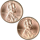 2013 P D Lincoln Shield Cent Brilliant Uncirculated 2 Coin Year Set