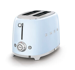 Smeg TSF01PBUS Pastel Blue 50's Retro Style 2 Slice Toaster (Open Box)