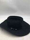 RCC Mens Black Beaver Quality Fitted Wide Brim Western Cowboy Hat Size 7 1/8