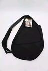 AmeriBag Black Nylon Shoulder Bag Unisex Healthy Back Bag