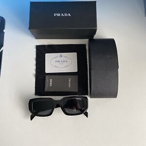 Prada PR 17WS Black/Dark Grey Sunglasses 49mm *READ DESCRIPTION*