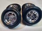MAISTO 1/24 SCALE WHEELS & TIRES FOR 1993 CHEVY 454 SS P/U OR BUILDING MODELS.