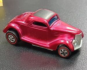 1969 Hot Wheels Redline Classic ‘36 Ford Coupe US Rose Red BEAUTIFUL HOT WHEEL!