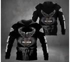 Personalized Harley-Davidson Skull Hoodie 3D All Over Prints Size S-5XL
