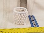 Vintage AJ Beatty & Son Opalescent All Over Hobnail 3-Toe Toothpick Holder