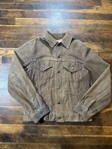 Levis Corduroy Trucker Jacket Size 38 Tan Brown Made in USA Vintage 70s