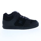 DC Pure Mid ADYS400082-KKG Mens Black Leather Skate Inspired Sneakers Shoes