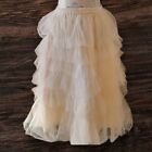 Maniju Tulle Tiered Maxi Skirt New With Tags Women’s Size L Beige Layered NWT